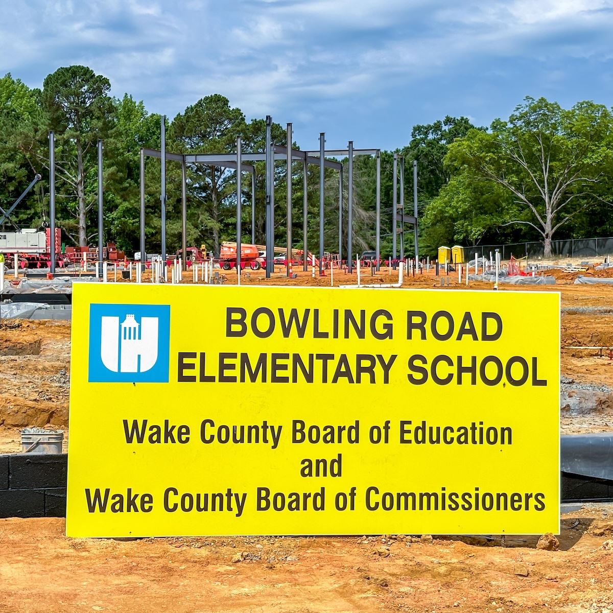  the construction site of the future Bowling Road Elementary School